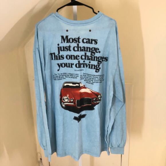 GM Official Men's NWOT Long Sleeve Blue Chevrolet Camaro Tee Size XXL - Picture 4 of 5